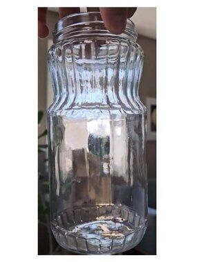 Vintage Planters Peanuts Glass Jar Collectible 1997 pretty vase decor wedding